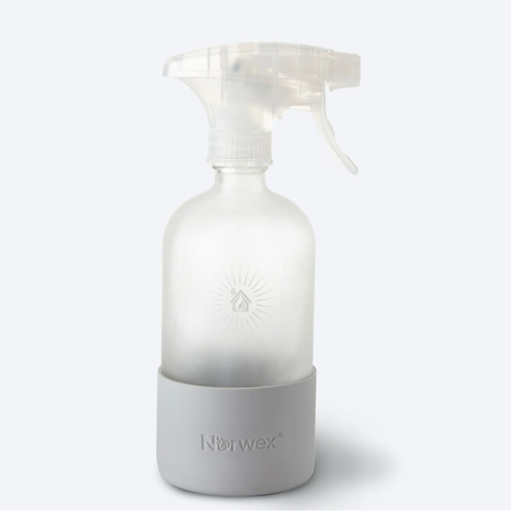 Norwex Forever Glass Bottle with Sprayer - Grey Sleeve